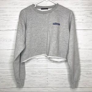 Cropped brandy melville sweatshirt